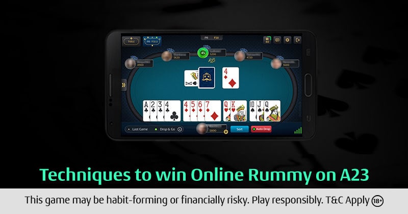 Techniques to win Online Rummy on A23 - A23
